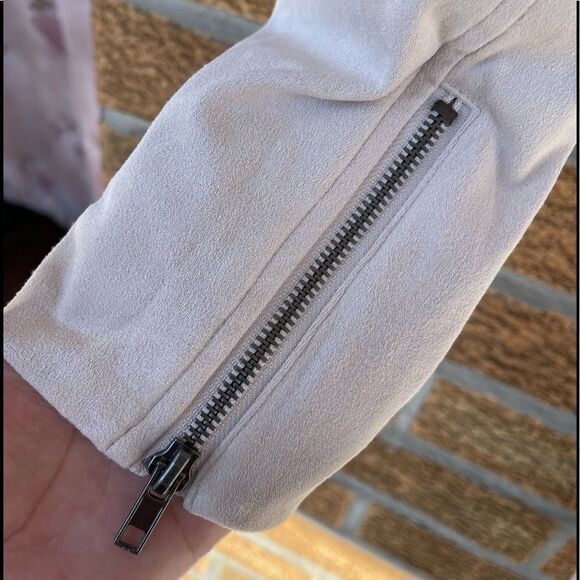 Cupcakes And Cashmere Faux Suede Manele Moto Biker Jacket Size Small - Picture 9 of 12